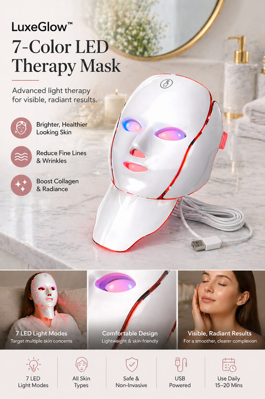 LuxeGlow™ 7-Color LED Therapy Mask
